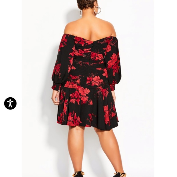 NWT City Chic Garden Dress 16 - Picture 4 of 9
